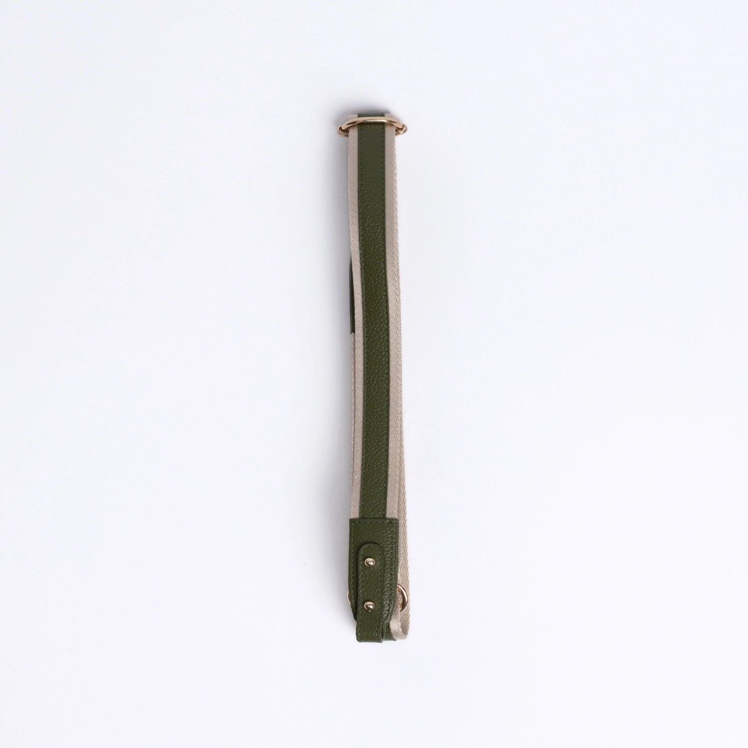 Webbing Strap - Ivory/Moss Green