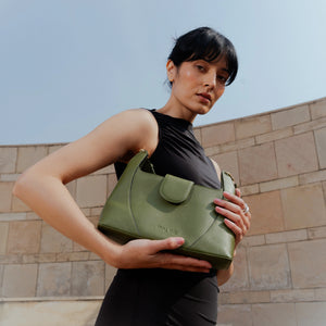 Opera Handbag - Moss Green