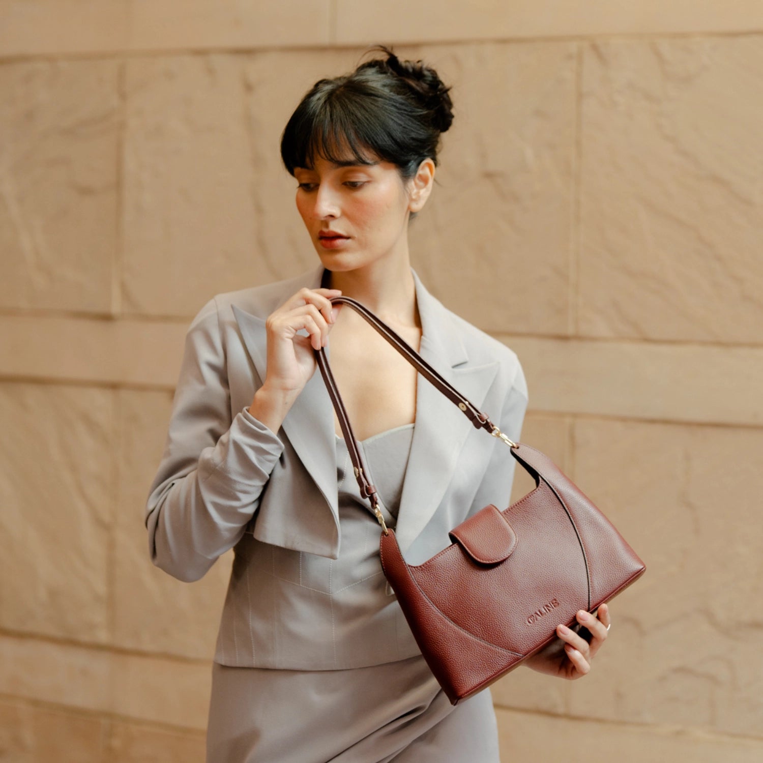 Opera Handbag - Deep Wine