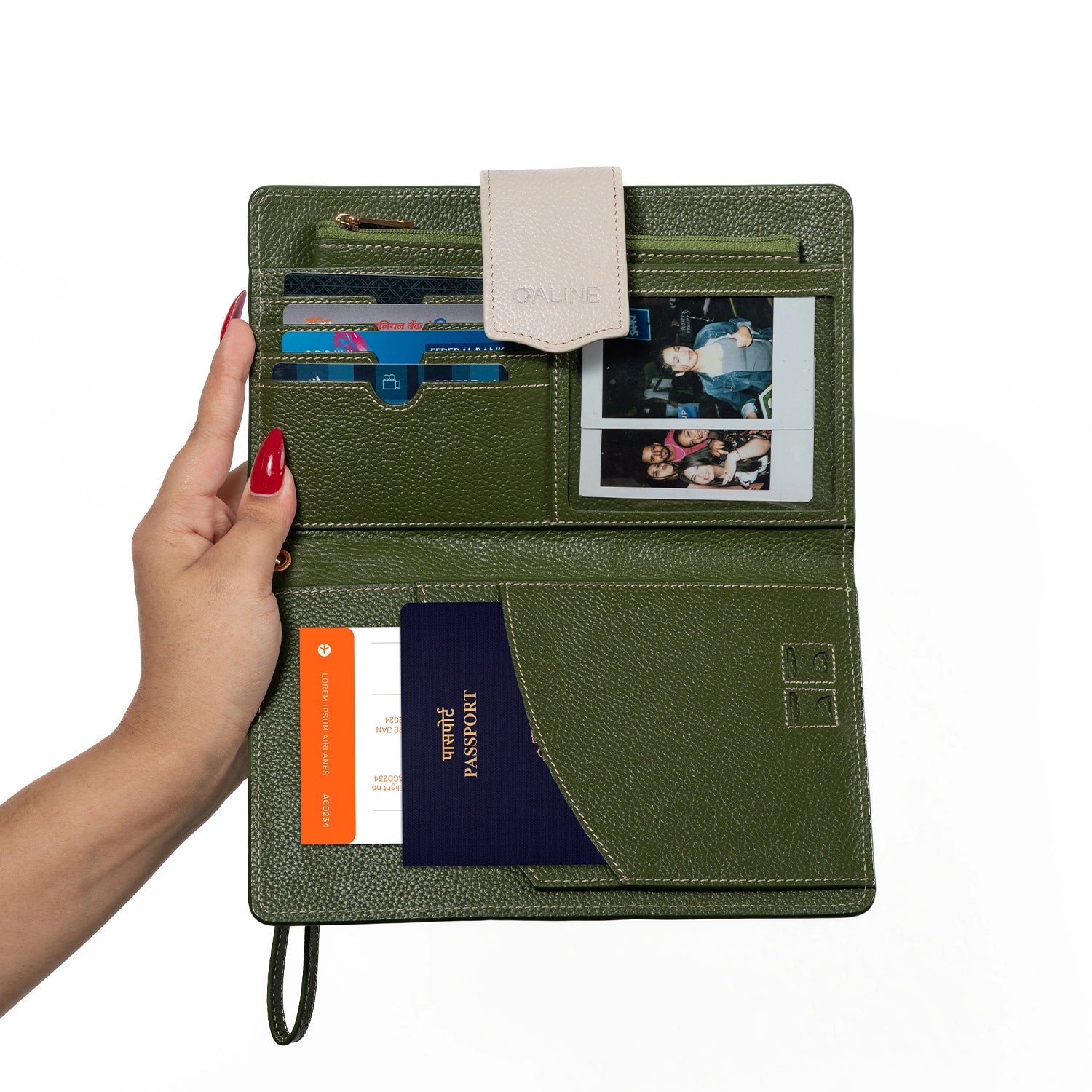 Sora travel wallet - Moss Green