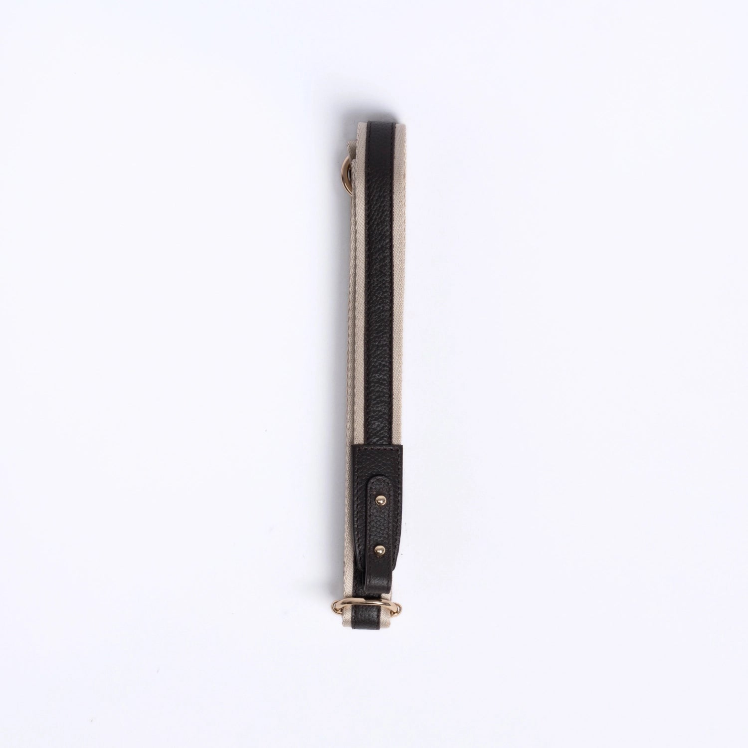 Webbing Strap - Ivory/Espresso Brown